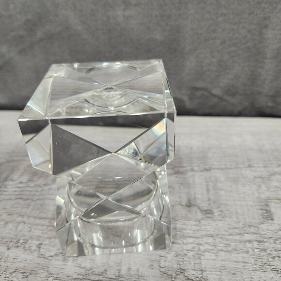 Oleg Cassini Crystal Votive Candle Holder with Signature - Picture 9 of 16